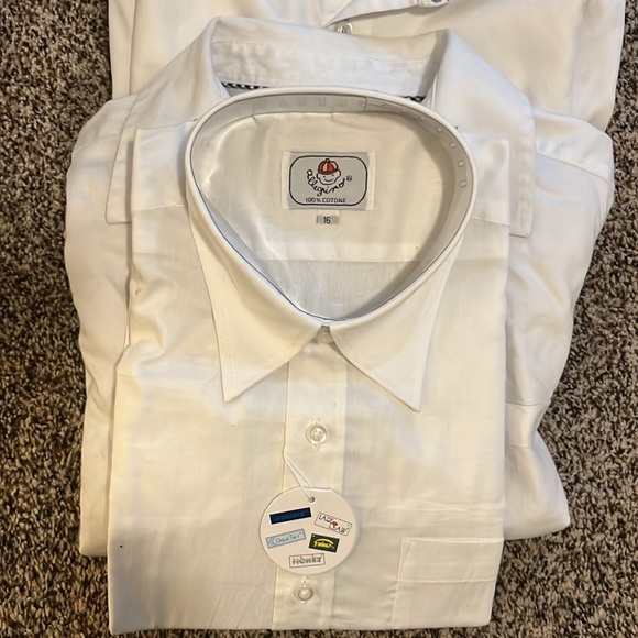 Boys long sleeve white button down shirts, slim fit, some new and 1 gently worn. - Picture 2 of 8